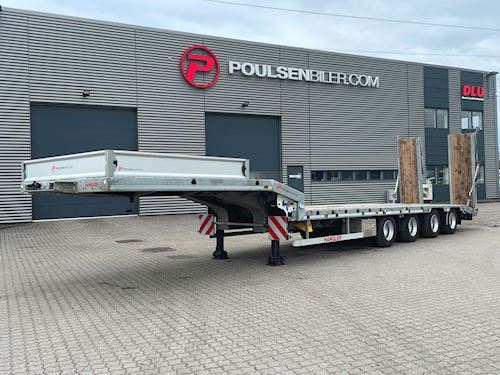 Hangler 4-aks maskintrailer 3,60m ramper, Maskintrailer